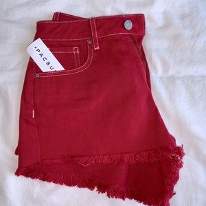 Pacsun Red Denim Shorts